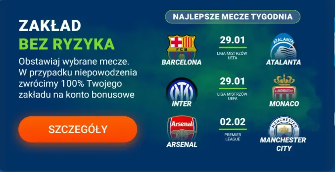 Zakład bez ryzyka w Mostbet w Polsce